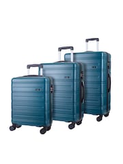 Rock Lisbon Green Suitcase 3 Peice - Image 1 of 5