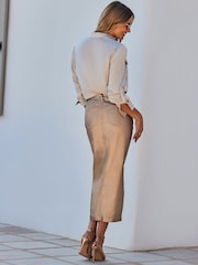 Sosandar Metallic Metallic Pencil Skirt - Image 5 of 5