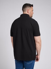 U.S. Polo Assn. Black Mens Big and Tall Pique 100% Cotton Polo Shirt - Image 4 of 5