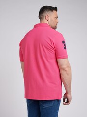 U.S. Polo Assn. Pink Mens Big & Tall Player 3 Pique 100% Cotton Polo Shirt - Image 4 of 5