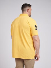 U.S. Polo Assn. Yellow Mens Big & Tall Player 3 Pique 100% Cotton Polo Shirt - Image 4 of 6
