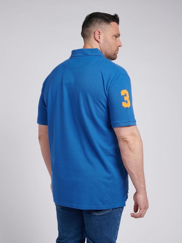 Polo Blue Mens Big Tall Player Pique 100% Cotton Polo Shirt