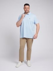 U.S. Polo Assn. Blue Mens Big & Tall Pique 100% Cotton Polo Shirt - Image 3 of 5