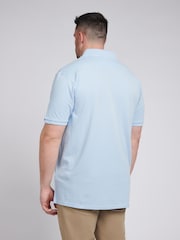 U.S. Polo Assn. Blue Mens Big & Tall Pique 100% Cotton Polo Shirt - Image 4 of 5
