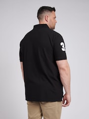 U.S. Polo Assn. Black Mens Big & Tall Player 3 Pique 100% Cotton Polo Shirt - Image 4 of 6