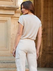 Pantalones cargo de pernera recta de Sosandar - Imagen 3 de 5