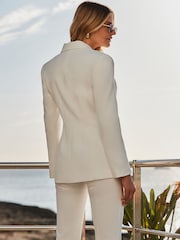 Sosandar White Tailored Blazer - Image 4 of 6