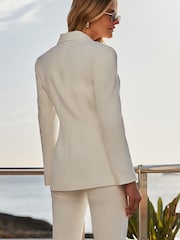 Sosandar White Tailored Blazer - Image 5 of 6