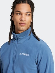 modra - jakna iz flisa z zadrgo adidas Essentials 1/2 suknjič - Slika 10 iz 12