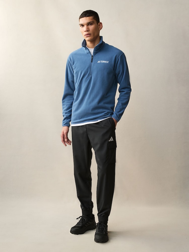 modra - jakna iz flisa z zadrgo adidas Essentials 1/2 suknjič - Slika 2 iz 12