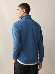 modra - jakna iz flisa z zadrgo adidas Essentials 1/2 suknjič - Slika 4 iz 12