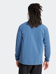 modra - jakna iz flisa z zadrgo adidas Essentials 1/2 suknjič - Slika 7 iz 12
