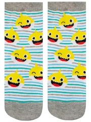Character Blue Baby Shark Socks 3 Pack - Image 2 of 4