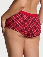 Victoria's Secret Red Plaid Short Logo Shine Patch Knickers - Image 2 of 3