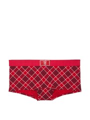 Victoria's Secret Red Plaid Short Logo Shine Patch Knickers - Image 3 of 3