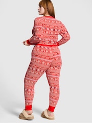 Victoria's Secret PINK Vermillion Red Thermal Long Pyjama Set - Image 2 of 3