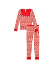 Victoria's Secret PINK Vermillion Red Thermal Long Pyjama Set - Image 3 of 3