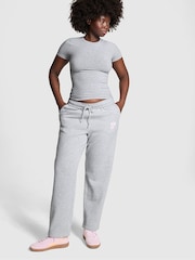 Victoria's Secret PINK Medium Heather Grey Straight Leg Fleece Joggers - Image 1 of 4