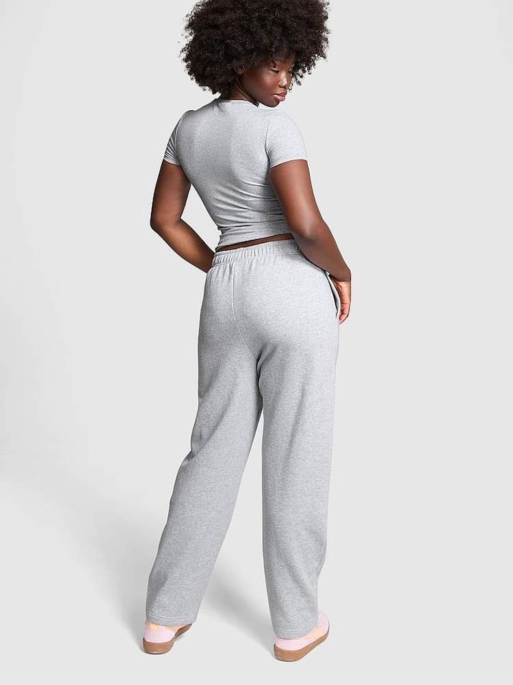 Victoria's Secret PINK Medium Heather Grey Straight Leg Fleece Joggers - Image 2 of 4