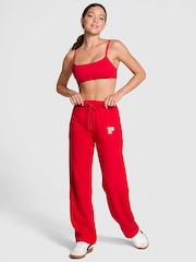Victoria's Secret PINK Vermillion Red Straight Leg Fleece Joggers - Image 1 of 4