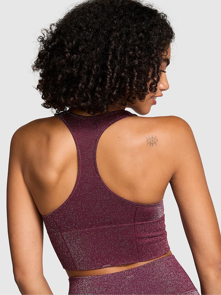 Victoria's Secret PINK Purple Rose Shine Sports Bra - Image 2 of 3