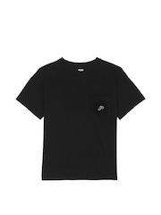 Victoria's Secret PINK Black Diamante Cotton Pyjama T-Shirt - Image 3 of 3