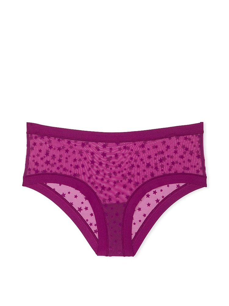 Victoria's Secret PINK Thriller Purple Cheeky No Show Star Mesh Knickers - Image 3 of 3