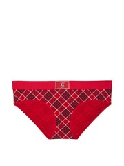 Victoria's Secret Red Plaid Hipster Logo Shine Patch Knickers - Image 4 of 4