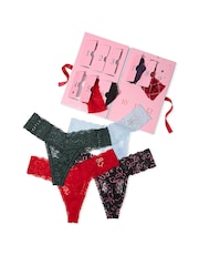 Victoria's Secret Christmas 12 Pack Advent Calendar Thong Knickers - Image 1 of 3