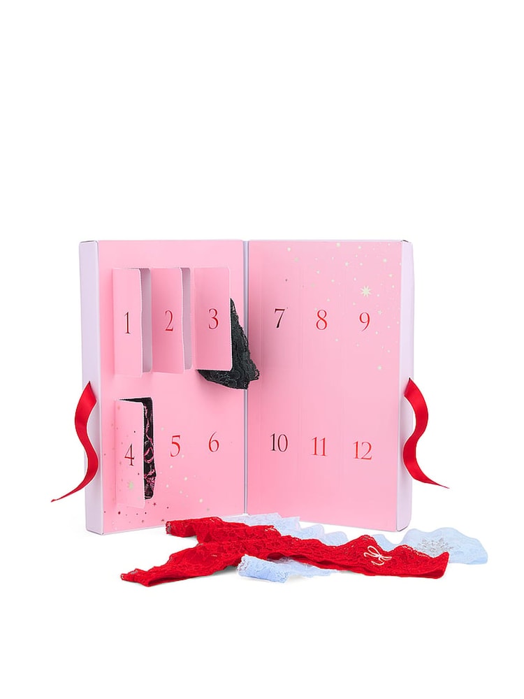 Victoria's Secret Christmas 12 Pack Advent Calendar Thong Knickers - Image 2 of 3
