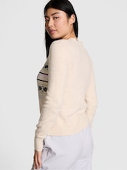 Victoria's Secret PINK Heather Oatmeal Beige Crewneck Jumper - Image 2 of 3