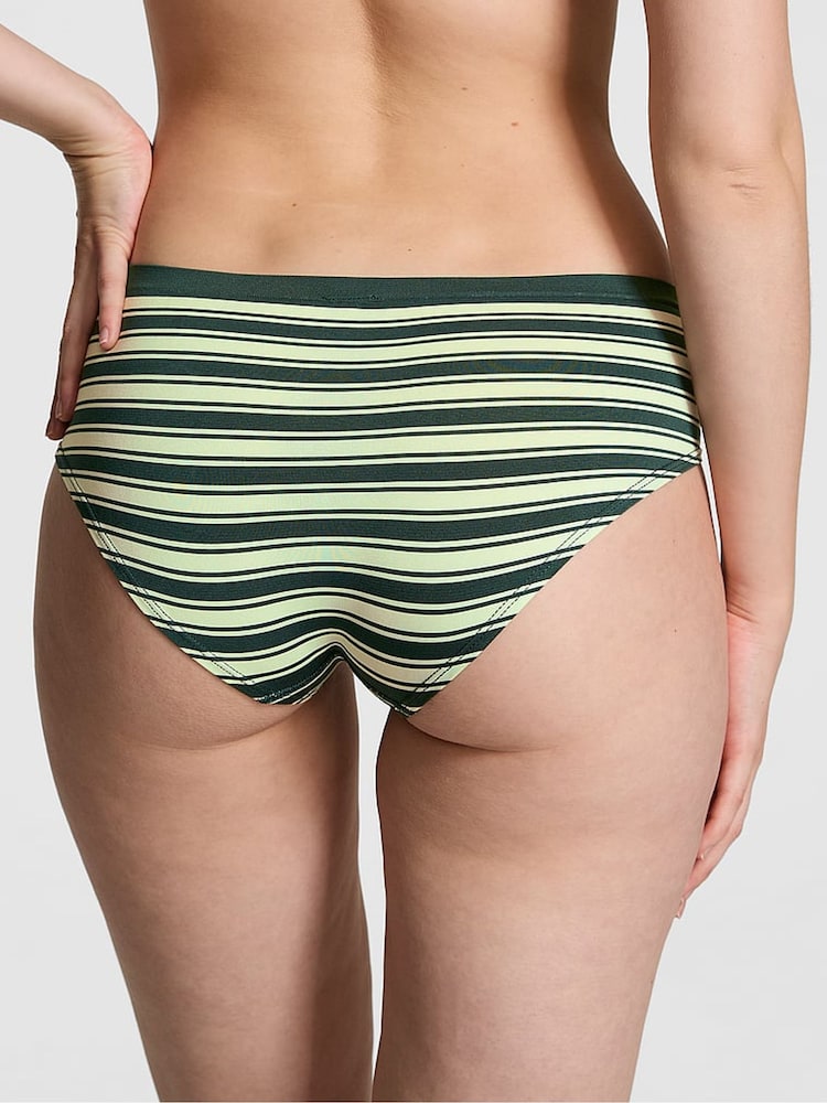 Victoria's Secret PINK Deep Forest Green Stripe Hipster Seamless Knickers - Image 2 of 3