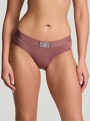 Vintage rozenroze - Victoria's Secret slipje met glanzende logopatch - Image 1 of 4