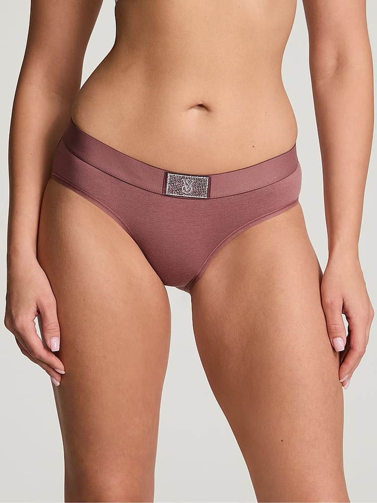 Vintage rozenroze - Victoria's Secret slipje met glanzende logopatch - Image 1 of 4