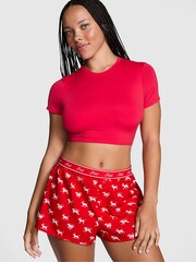 Victoria's Secret PINK Vermillion Red Short Pyjama Bottoms - Image 1 of 1