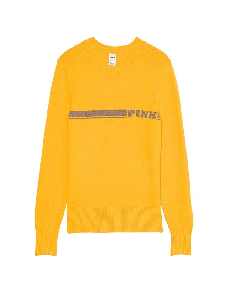 Victoria's Secret PINK Yellow Gold Glow Crewneck Jumper - Image 3 of 3