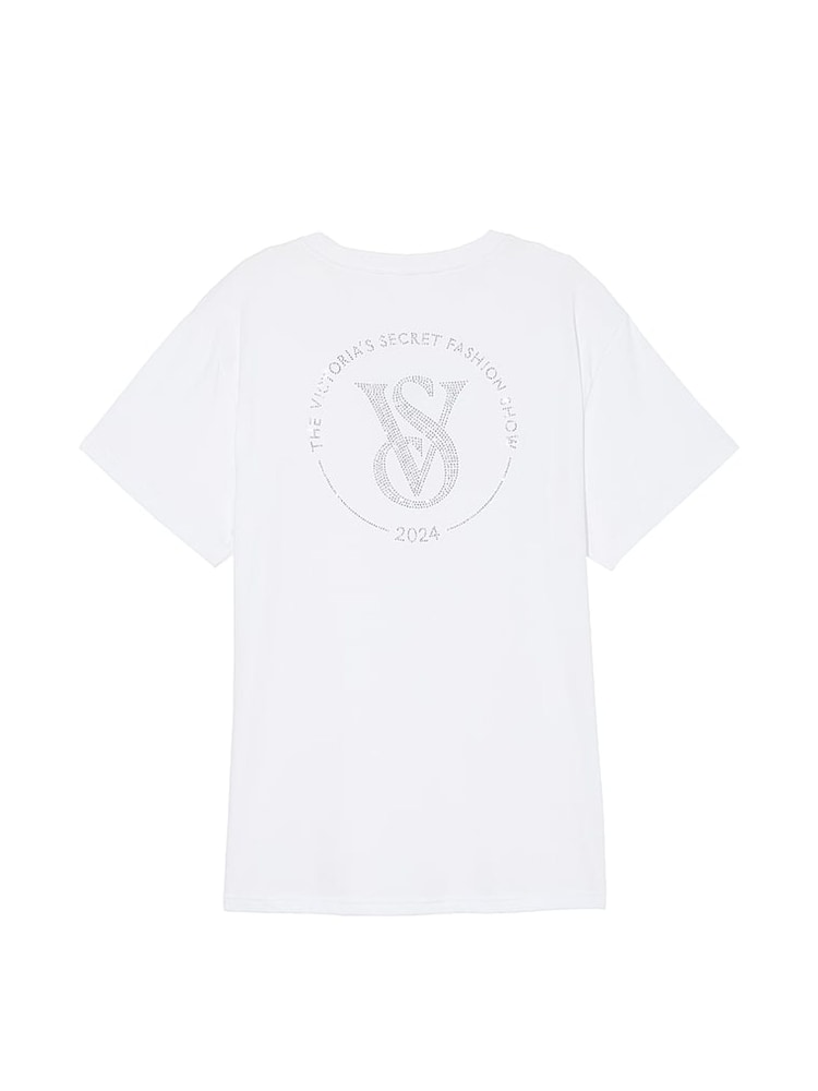Victoria's Secret White Fashion Show '24 Oversized Cotton T-Shirt - Image 5 of 5