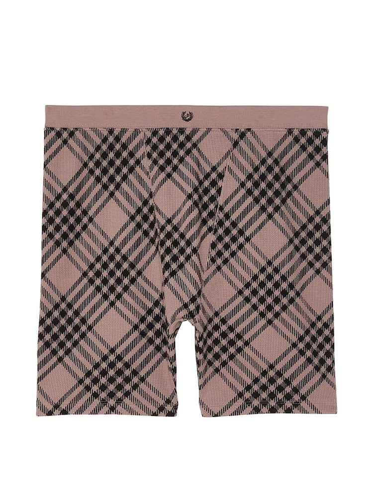 Victoria's Secret PINK Iced Coffee Brown Thermal Boxer Pyjama Shorts - Image 3 of 3