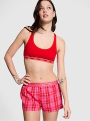 Victoria's Secret PINK Pink Rose Plaid Short Pyjama Bottoms - Image 1 of 3