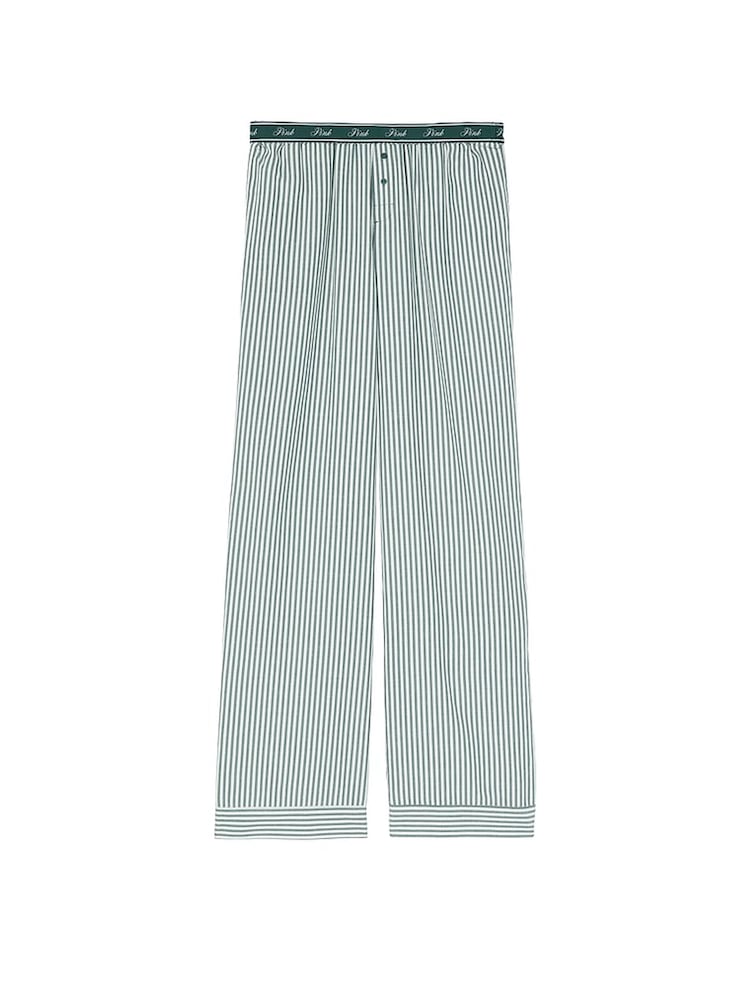Victoria's Secret PINK Deep Forest Green Stripe Trouser Pyjama Bottoms - Image 3 of 3