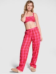 Victoria's Secret PINK Pink Rose Plaid Trouser Pyjama Bottoms - Image 1 of 4