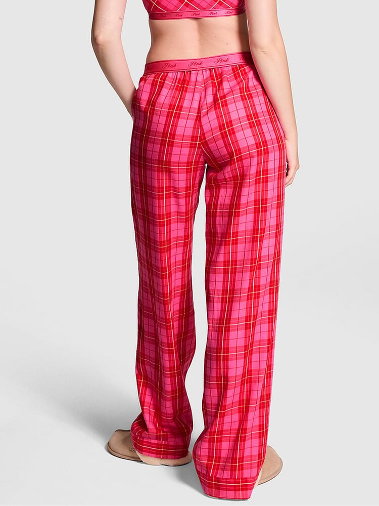 Victoria's Secret PINK Pink Rose Plaid Trouser Pyjama Bottoms - Image 2 of 4