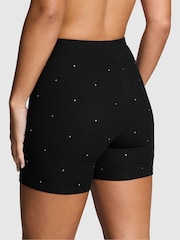 Victoria's Secret PINK Black Diamante Thermal Boxer Pyjama Shorts - Image 2 of 3