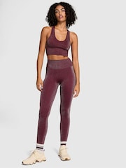 Victoria's Secret PINK Purple Rose Shine Leggings - Image 1 of 3