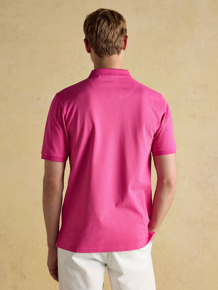 Темно-розовый - Joules Woody Cotton Pique Polo Shirt - Image 2 of 8