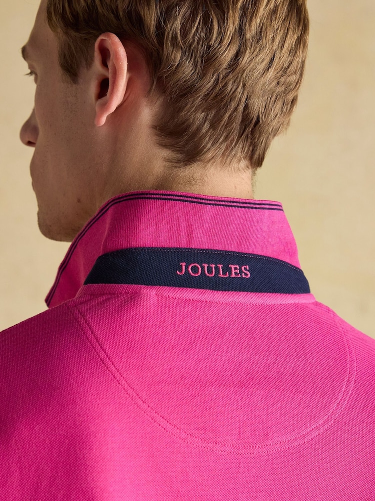 Rose foncé - Joules - Polo en coton piqué Woody - Image 6 of 8
