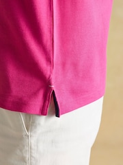 Темно-розовый - Joules Woody Cotton Pique Polo Shirt - Image 7 of 8