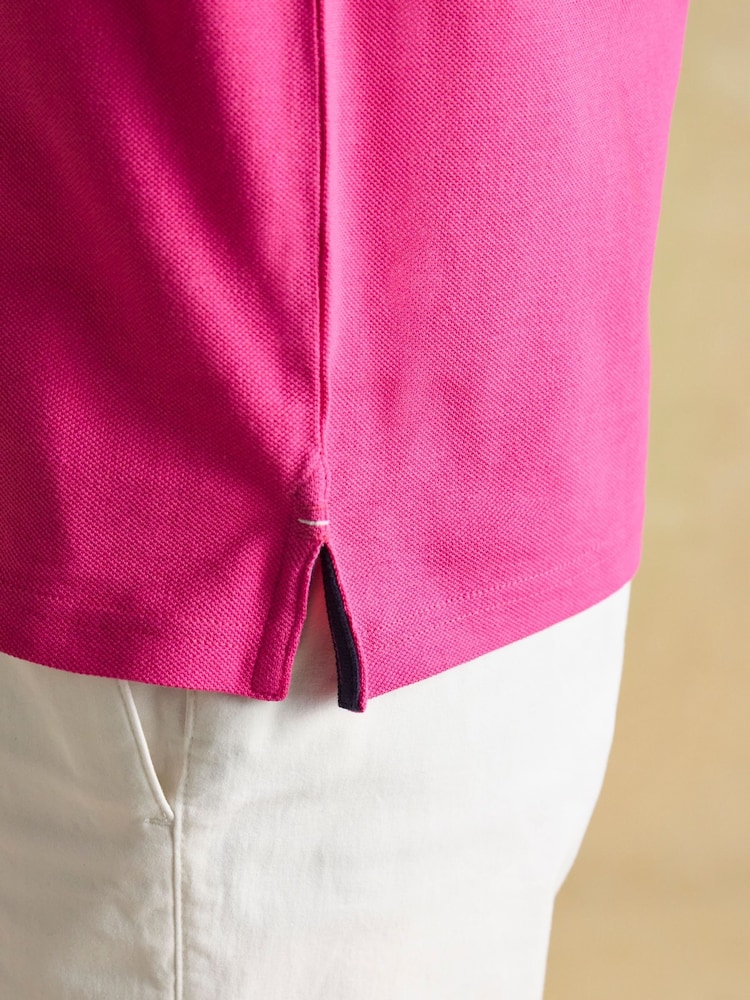 Rose foncé - Joules - Polo en coton piqué Woody - Image 7 of 8