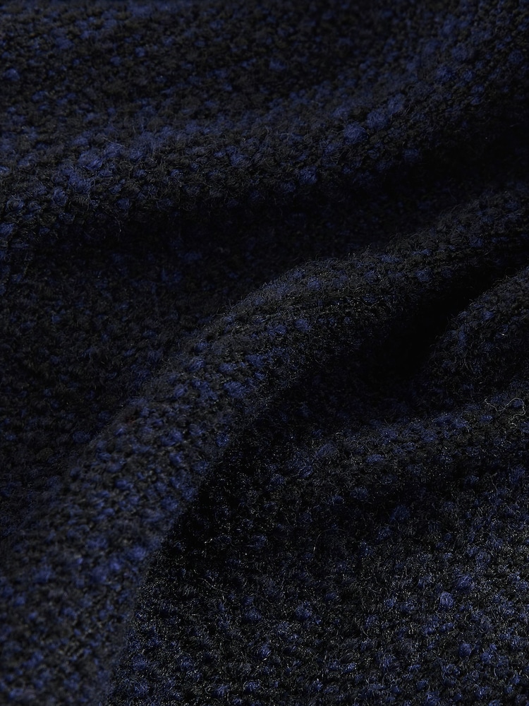 Navy Boucle Button Up Shacket - Image 8 of 8
