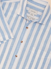 Синий/белый в полоску - С коротким рукавом - Joules Linen Blend Shirt - Image 1 of 7